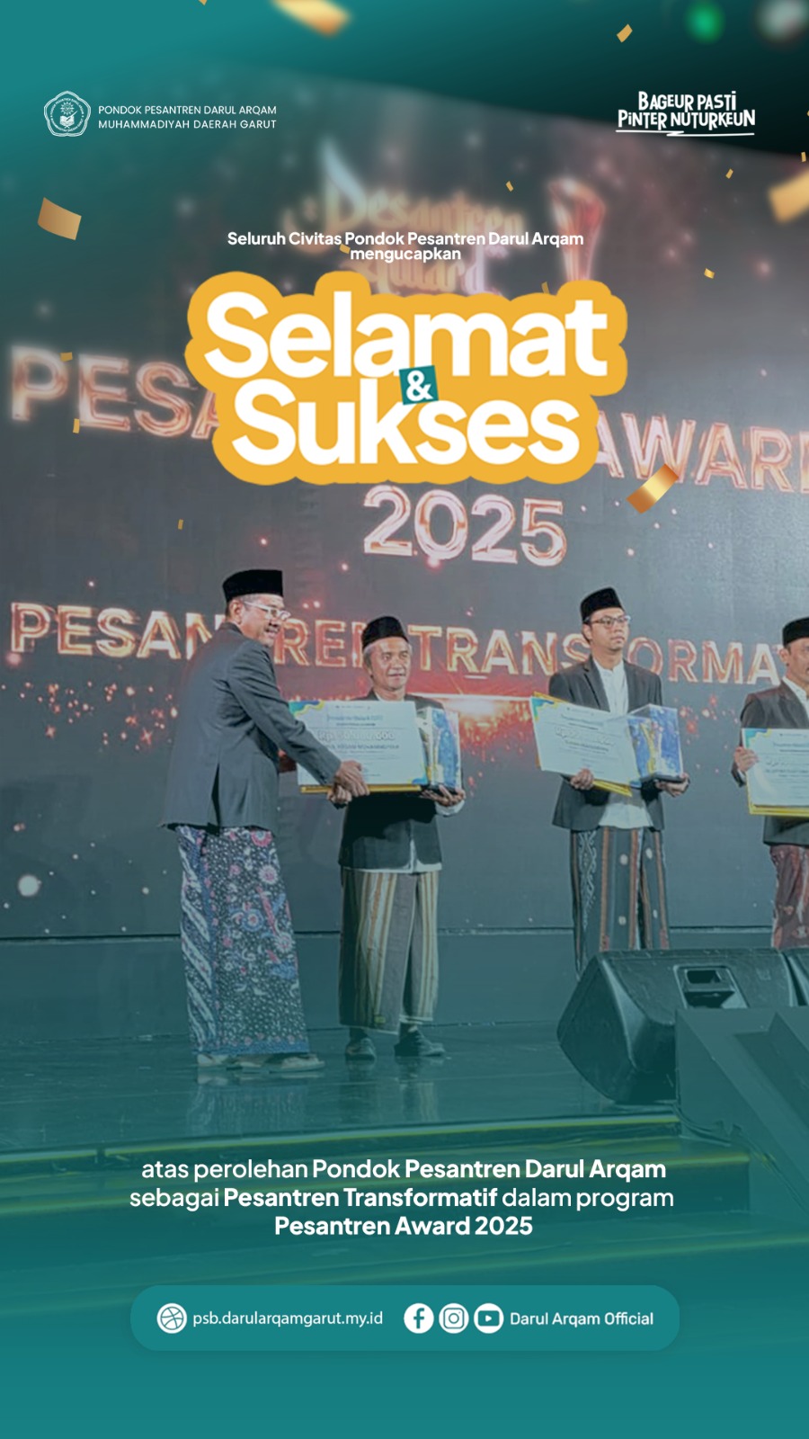 Syukur Tercurah, Prestasi Membuncah: Darul Arqam Garut Raih Penghargaan Pesantren Transformatif 2025